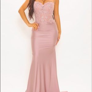 Elegant dusty rose gown